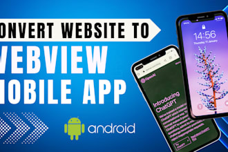 convert website into webview app with push notifications, admob