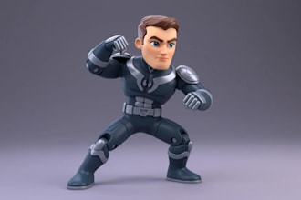 build 3d cartoon toy model, toy design action figure ,chibi model in 3d printing