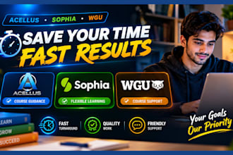 do all your acellus, sophia learning, and wgu courses help
