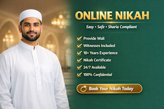 perform your online nikah with witness valid certificate