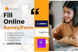 fill and distribute online survey form to verified niche target audience