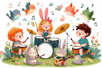 do children book illustration and kids story book