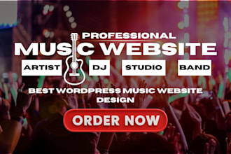 design music website on bandzoogle, band  website, dj website