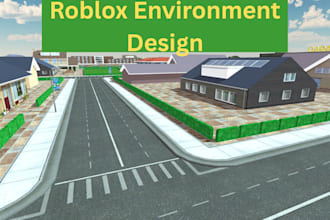 make environment 3d roblox design, roblox map design, building design, ugc, gui