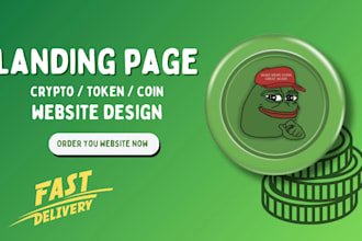 create crypto website, meme coin website, pepe website, and landing page design
