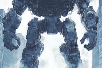 create transformer and concept art of futuristic mecha