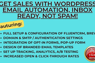 setup fluentcrm brevo or mailerlite email marketing automation on your wordpress
