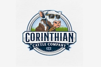 design corinthian cattle company logo