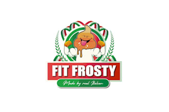 create protein ice cream fitness branche logo