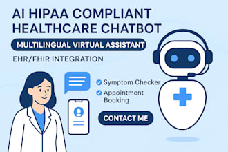 build ai hipaa compliant healthcare chatbot multilingual virtual assistant ehr