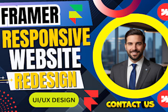 redesign modern framer landing page figma to framer, framer seo website