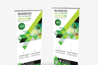 do professional roll up design, impact pull up design