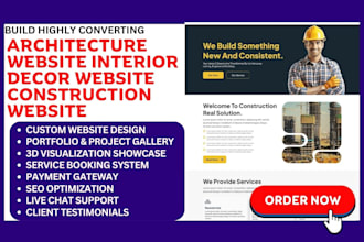 build highly converting architecture website construction website interior decor