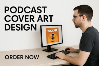 create eye catching podcast cover art design custom artwork for spotify apple