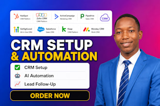setup hubspot zendesk gorgias pipedrive freshdesk CRM with ai agent automation