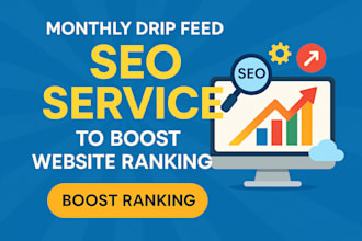 provide monthly drip feed SEO service to boost website ranking