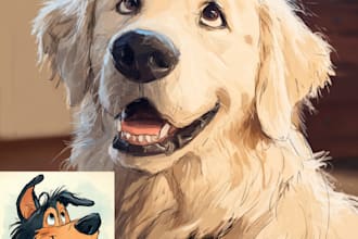 create a unique disney pet portrait
