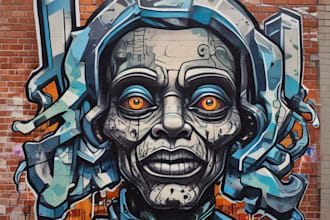 create custom streetwear graffiti logo or illustration