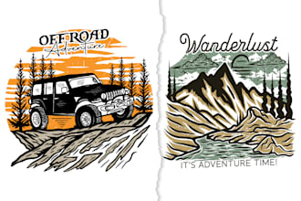 design vintage summer t shirt design for travelers