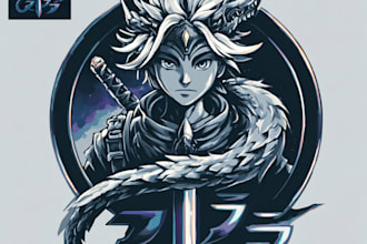 make a logo designer anime, fantasy