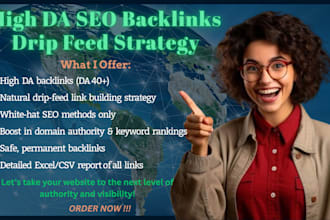 create drip feed high da SEO backlinks