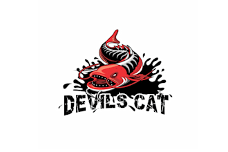 design eye catching devils cat fishing logo for men