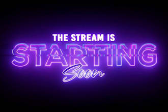 design animated twitch overlay, twitch logo intro, 3d stream background, kick