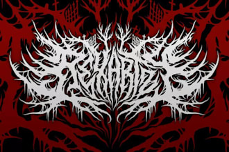 design a blackened deathcore logo for your band