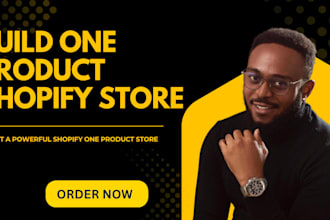 build shopify one product store, niche shop or sales landing page shopify funnel