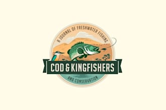 design artwork logo for a fishing and conservation blog