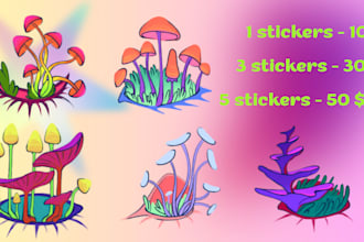 design quirky custom stckers for your messengere