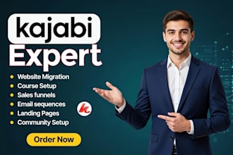 design a high converting kajabi landing page and course site
