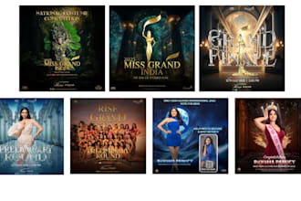 design social media posters for pageants, events, and fashion shows