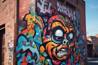 draw custom logo graffiti or doodle art for your business