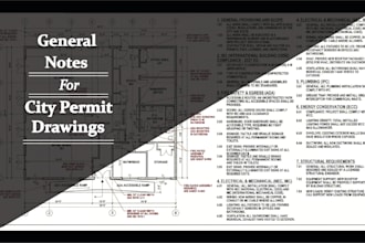 provide general notes for city permit drawings