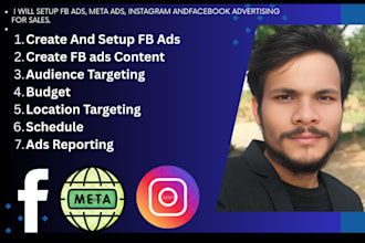 setup fb, meta ads,ad creatives, and instagram ads for sales
