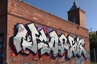 design canvas and printable wall art in graffiti