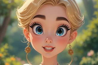 design a professional disney  portrait