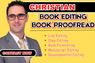 christian book editor, proofread and format your religious and spiritual book