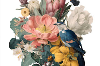 craft a beautiful botanical or floral illustration