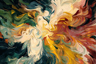 paint digital professional abstract art by hand