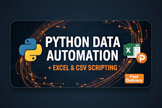 create python scripts for excel, CSV automation and data processing