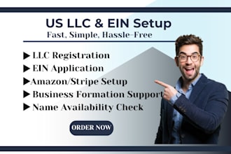 assist with US llc registration and ein application