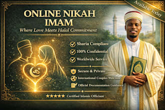 officiate online nikah with witness and provide official digital certificate
