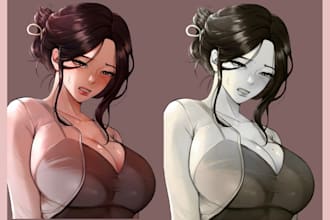draw a comic page, nsfw comic page, cover page, erotic comic