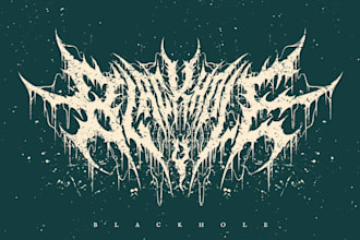 make death metal, black metal, hardcore band logo