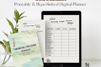 design planner, and financial freedom tracker