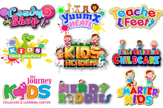 do kids, daycare, childcare, preschool, mother care and toy shop logo design