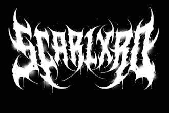 design a chaotic grindcore metal logo for your band