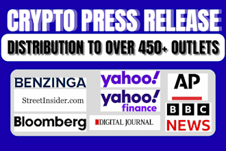 do crypto press release writing PR distribution submit press release promotion